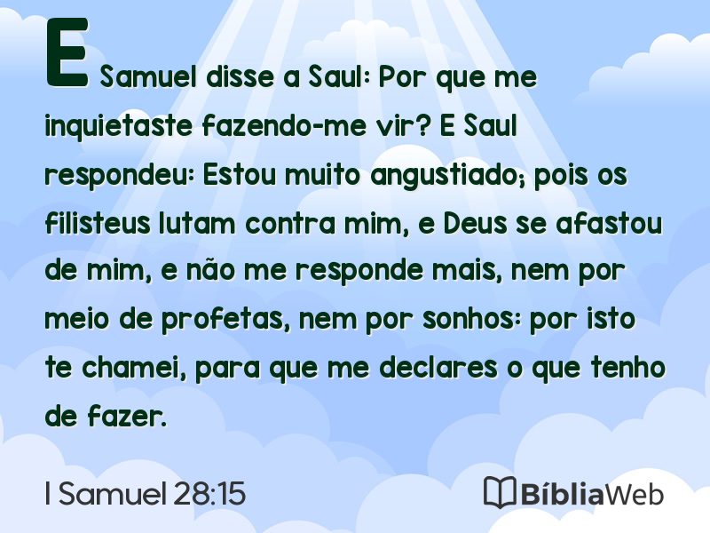 I Samuel 28:15 em imagem para compartilhar