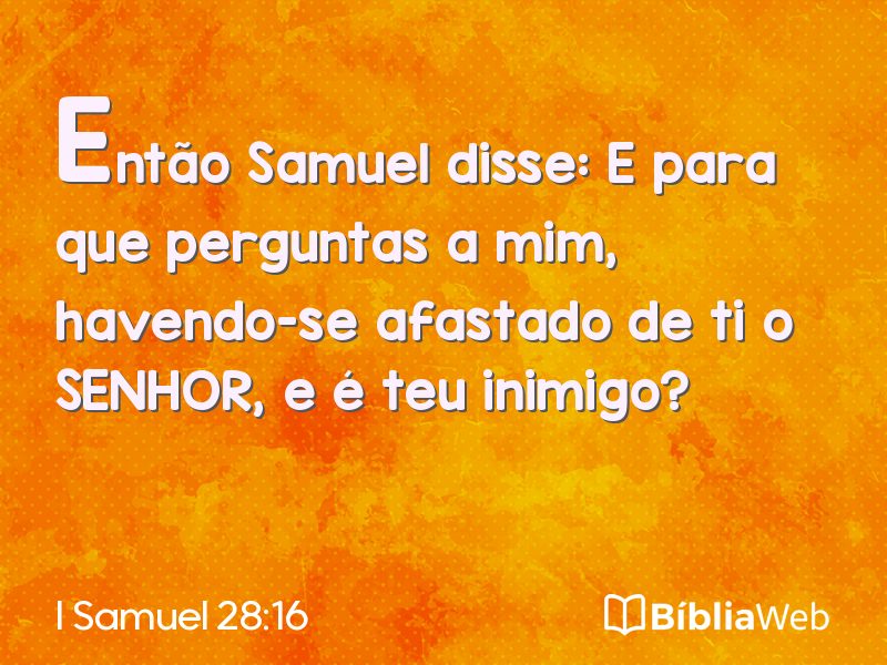 I Samuel 28:16 em imagem para compartilhar