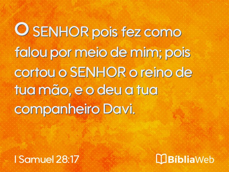I Samuel 28:17 em imagem para compartilhar