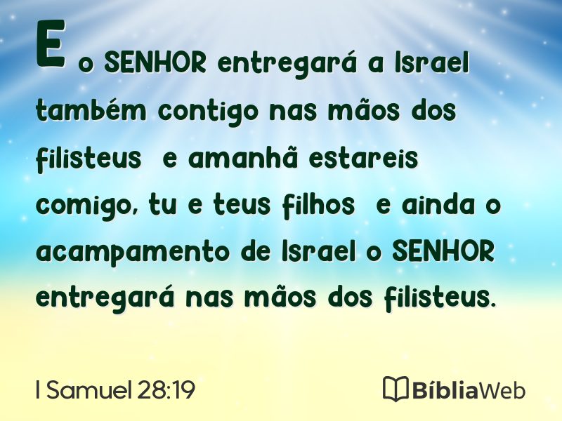 I Samuel 28:19 em imagem para compartilhar