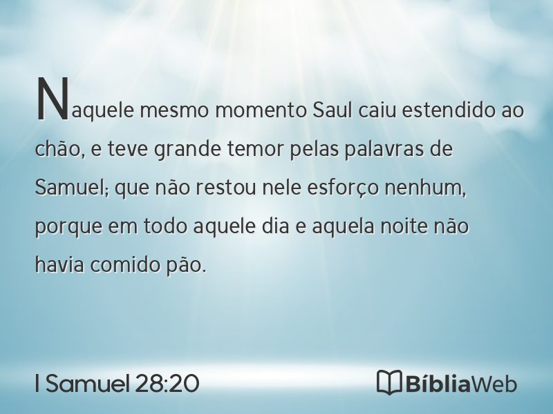I Samuel 28:20 em imagem para compartilhar