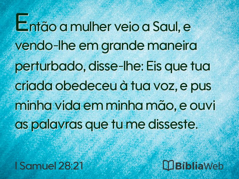 I Samuel 28:21 em imagem para compartilhar