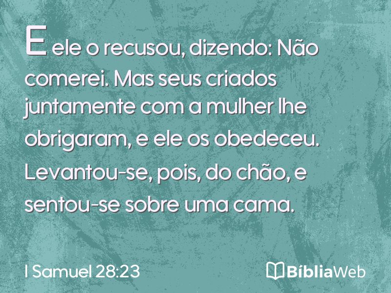 I Samuel 28:23 em imagem para compartilhar