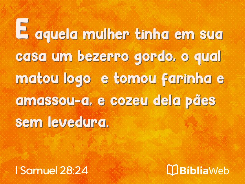 I Samuel 28:24 em imagem para compartilhar