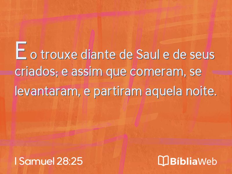I Samuel 28:25 em imagem para compartilhar