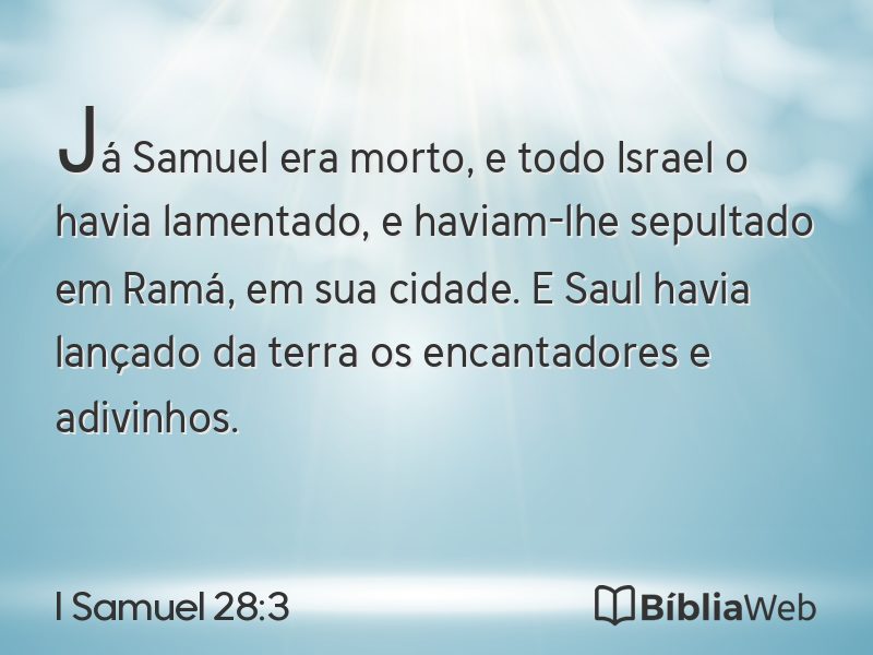 I Samuel 28:3 em imagem para compartilhar