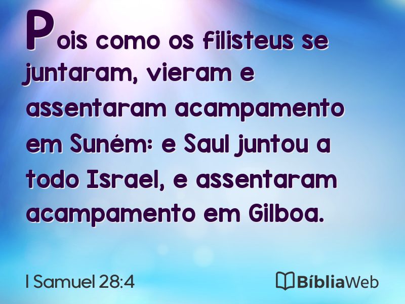 I Samuel 28:4 em imagem para compartilhar