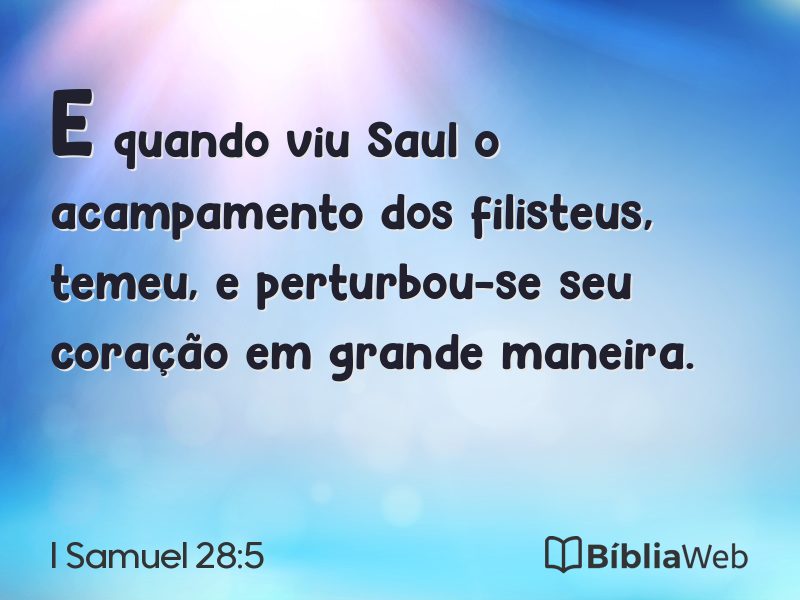I Samuel 28:5 em imagem para compartilhar