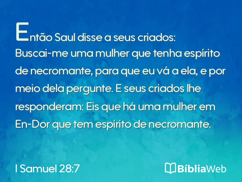 I Samuel 28:7 em imagem para compartilhar