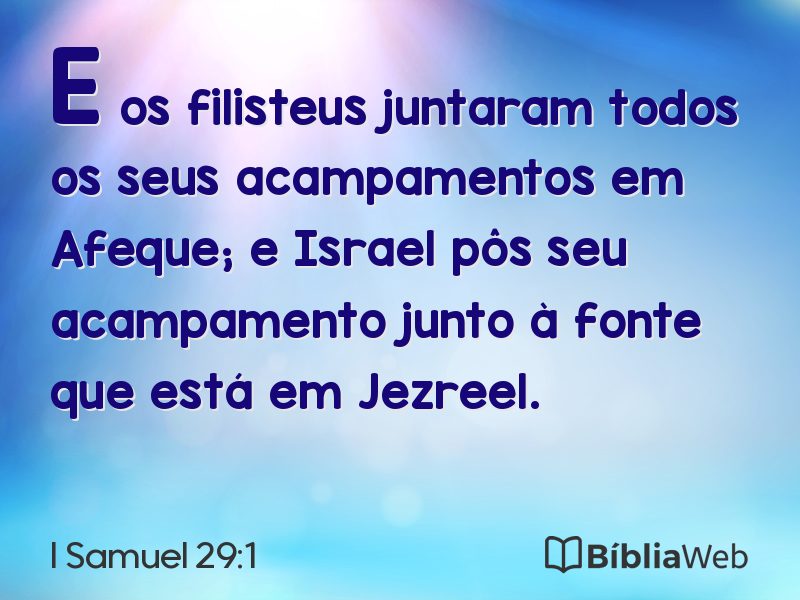 I Samuel 29:1 em imagem para compartilhar