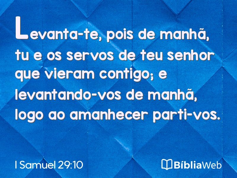 I Samuel 29:10 em imagem para compartilhar