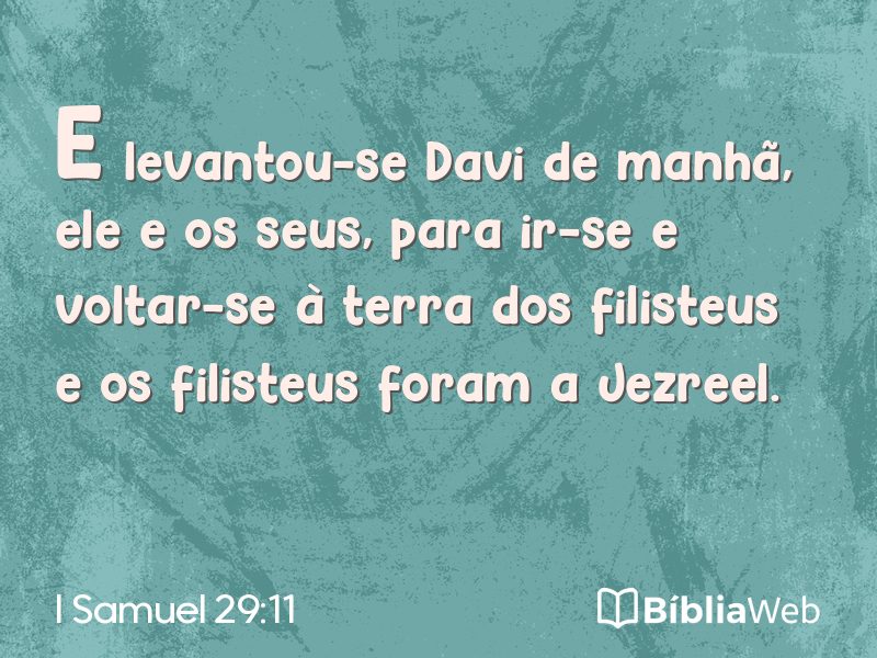 I Samuel 29:11 em imagem para compartilhar