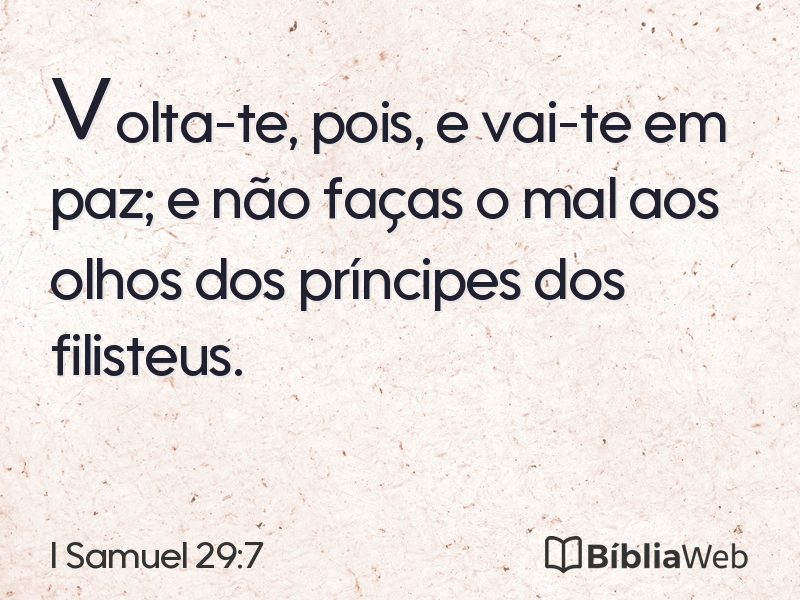 I Samuel 29:7 em imagem para compartilhar