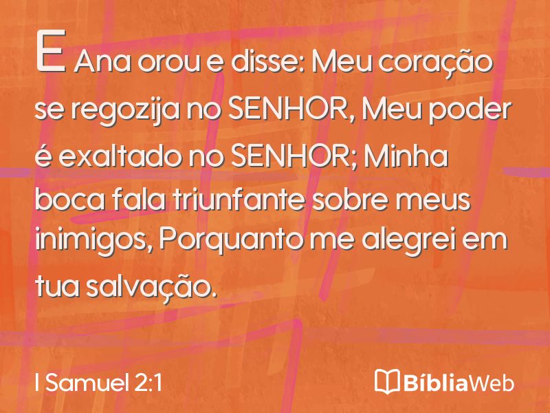 I Samuel 2:1 em imagem para compartilhar