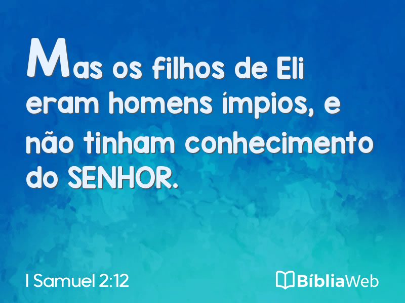 I Samuel 2:12 em imagem para compartilhar