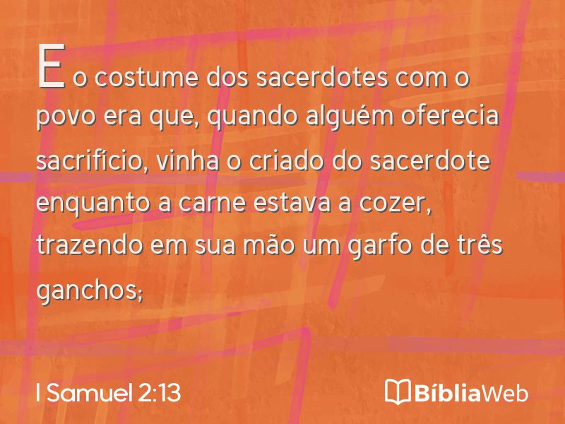 I Samuel 2:13 em imagem para compartilhar