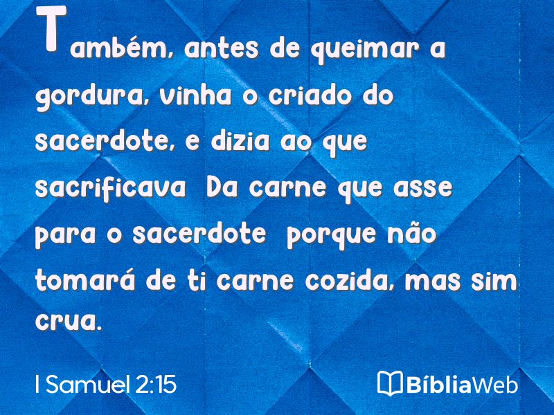 I Samuel 2:15 em imagem para compartilhar