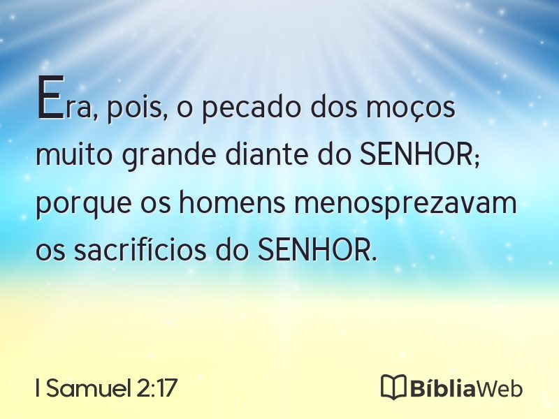 I Samuel 2:17 em imagem para compartilhar