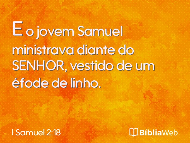 I Samuel 2:18 em imagem para compartilhar