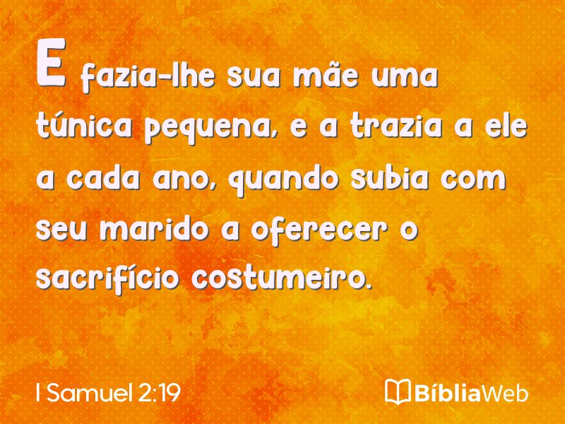I Samuel 2:19 em imagem para compartilhar