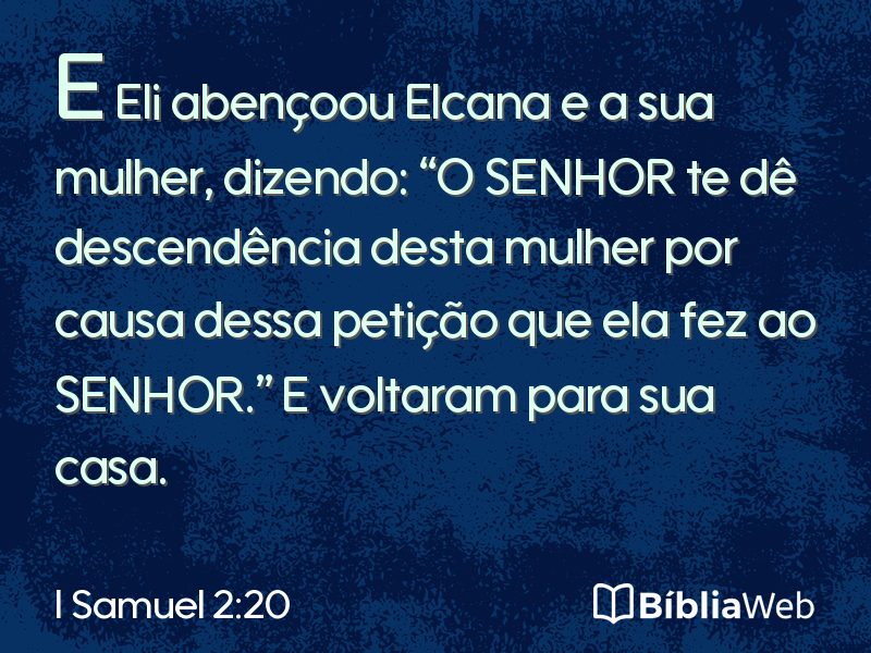 I Samuel 2:20 em imagem para compartilhar
