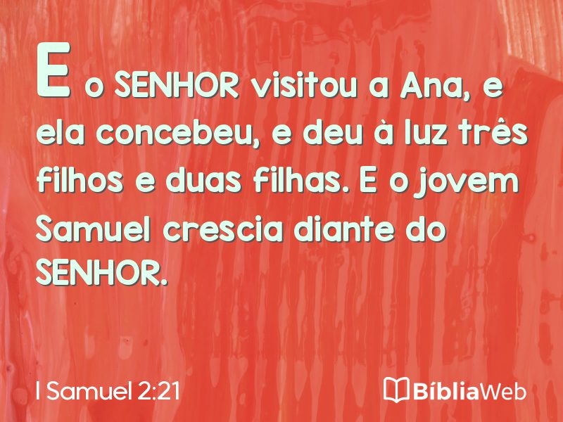 I Samuel 2:21 em imagem para compartilhar