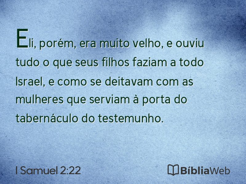 I Samuel 2:22 em imagem para compartilhar