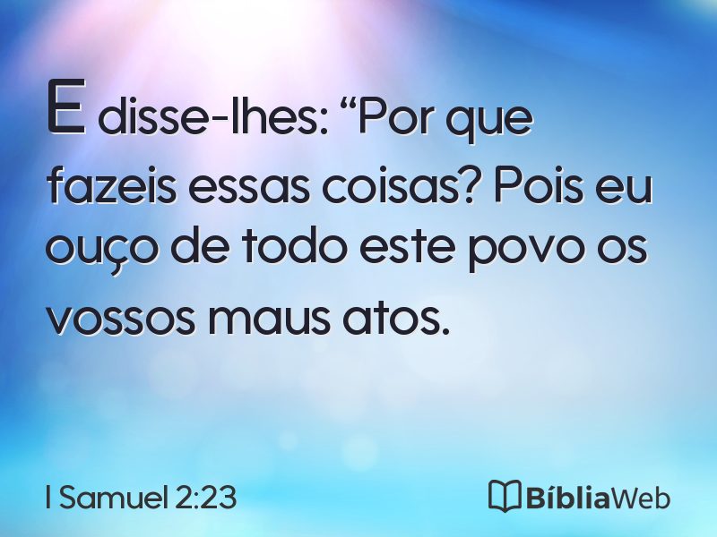 I Samuel 2:23 em imagem para compartilhar