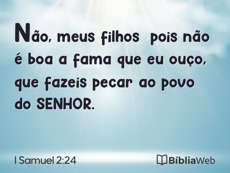 I Samuel 2:24 em imagem para compartilhar