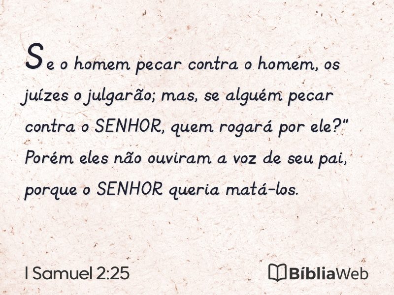 I Samuel 2:25 em imagem para compartilhar