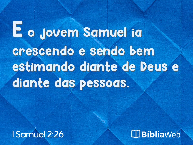 I Samuel 2:26 em imagem para compartilhar