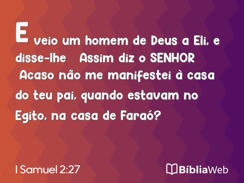 I Samuel 2:27 em imagem para compartilhar