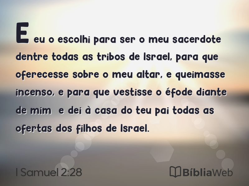 I Samuel 2:28 em imagem para compartilhar