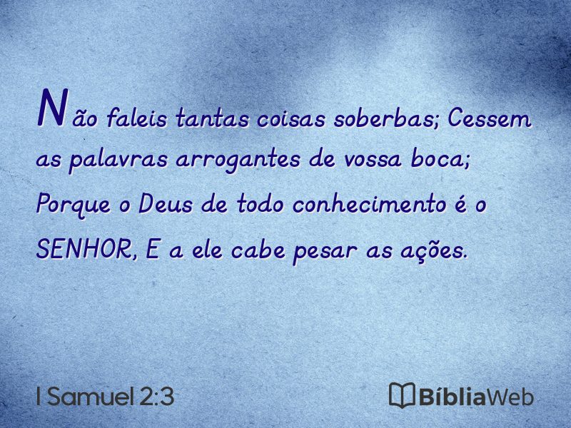 I Samuel 2:3 em imagem para compartilhar