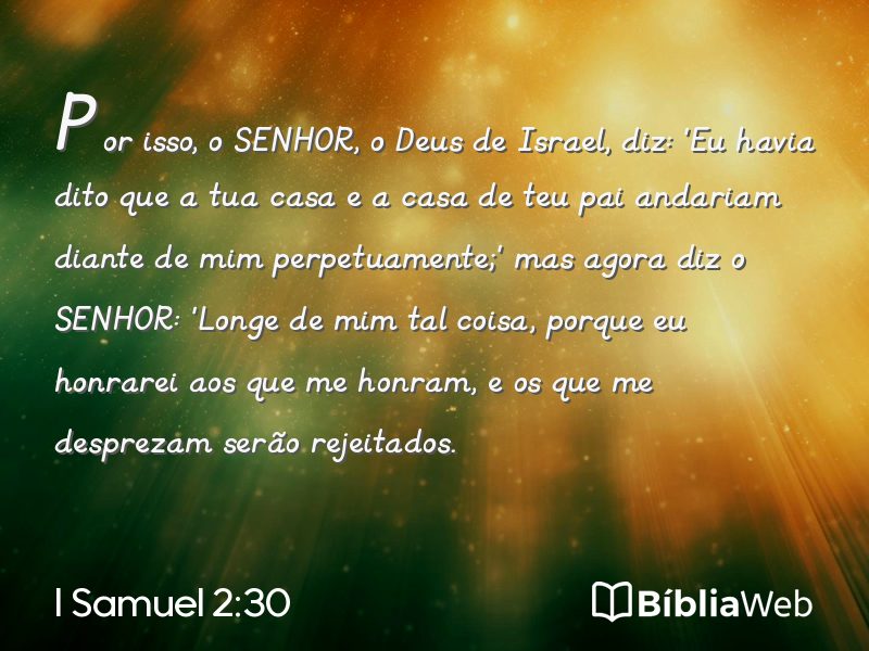 I Samuel 2:30 em imagem para compartilhar
