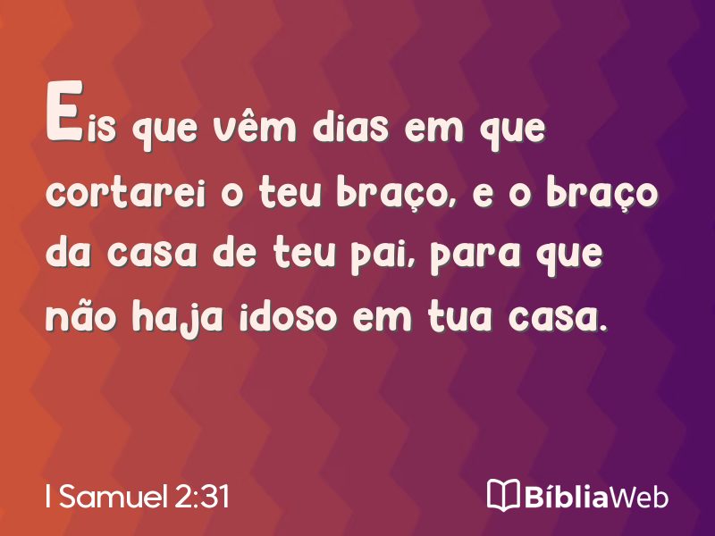 I Samuel 2:31 em imagem para compartilhar