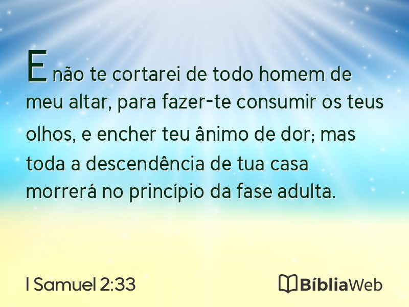 I Samuel 2:33 em imagem para compartilhar