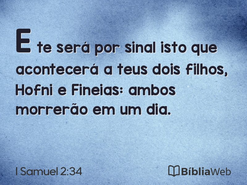 I Samuel 2:34 em imagem para compartilhar