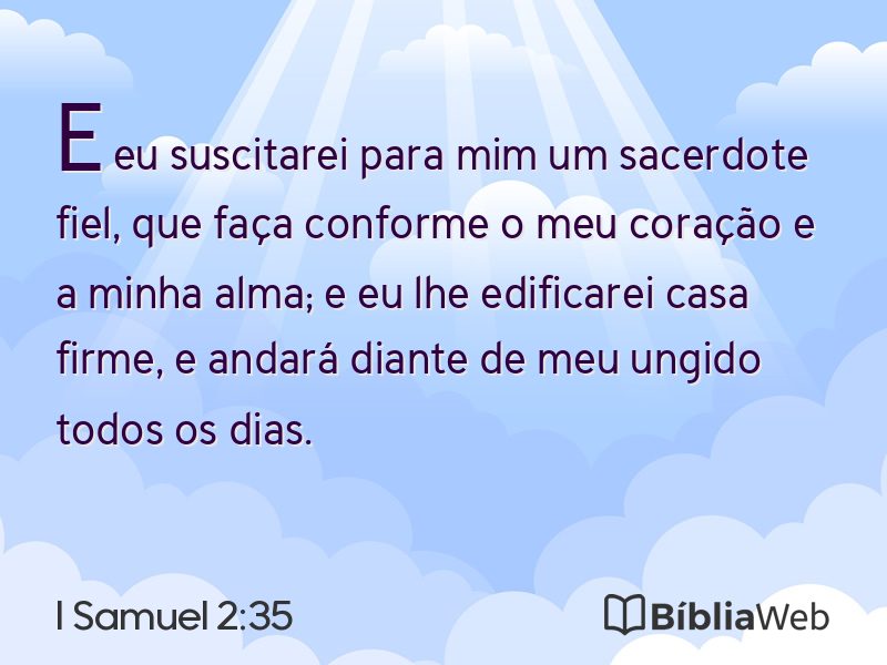 I Samuel 2:35 em imagem para compartilhar