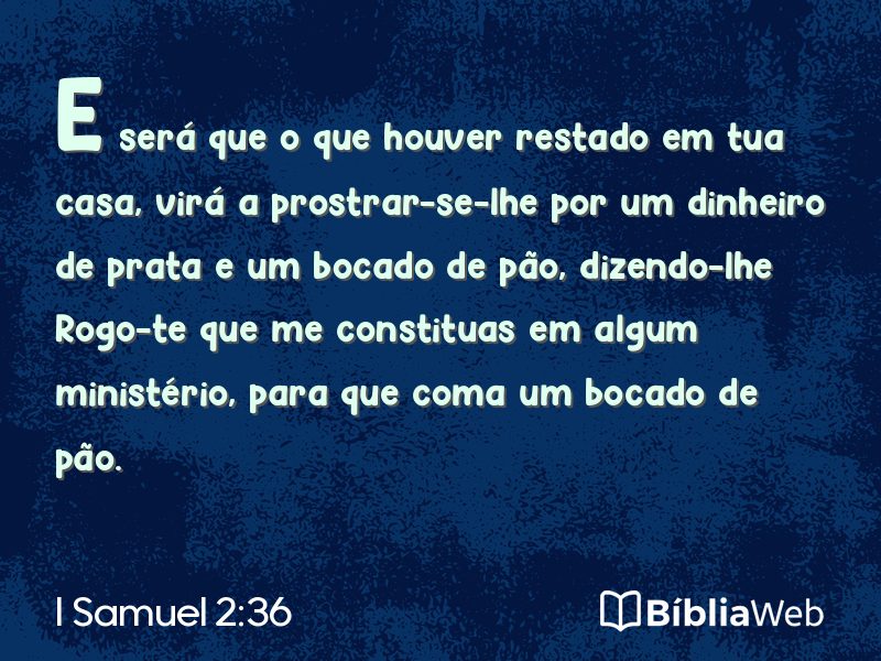 I Samuel 2:36 em imagem para compartilhar