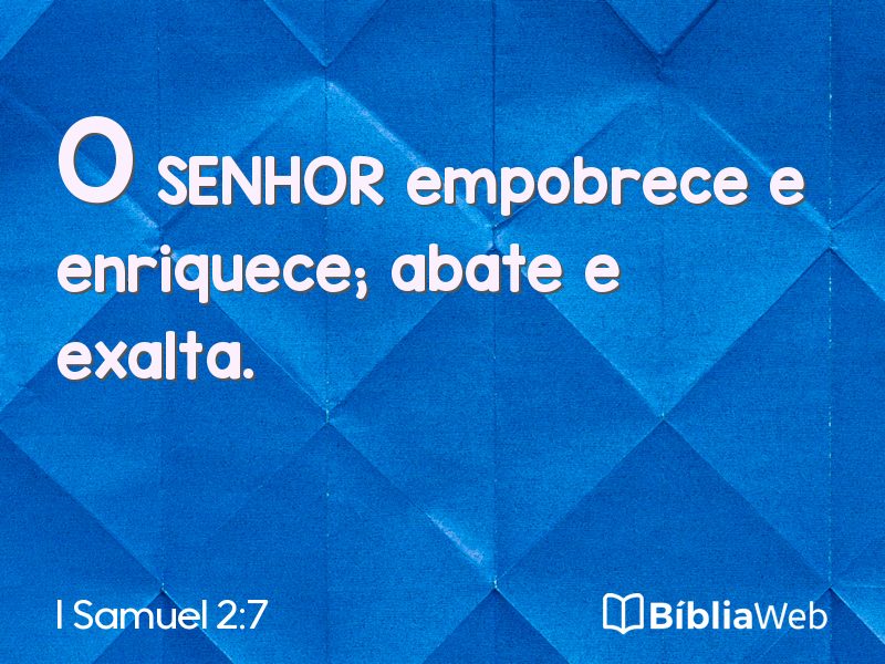 I Samuel 2:7 em imagem para compartilhar