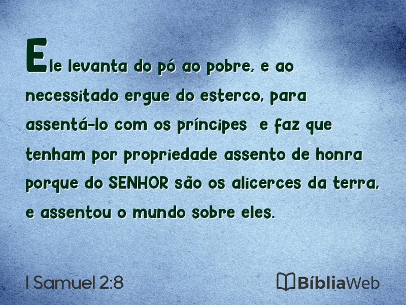 I Samuel 2:8 em imagem para compartilhar