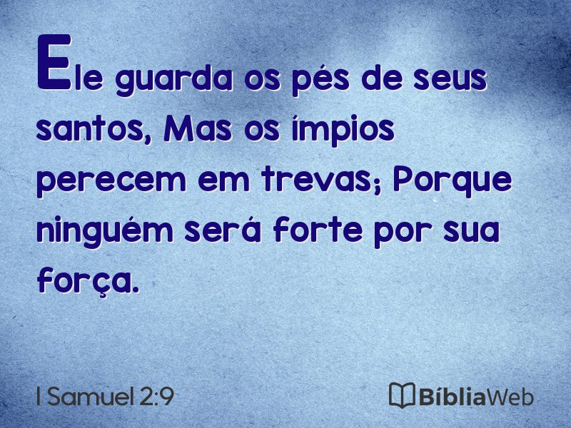 I Samuel 2:9 em imagem para compartilhar