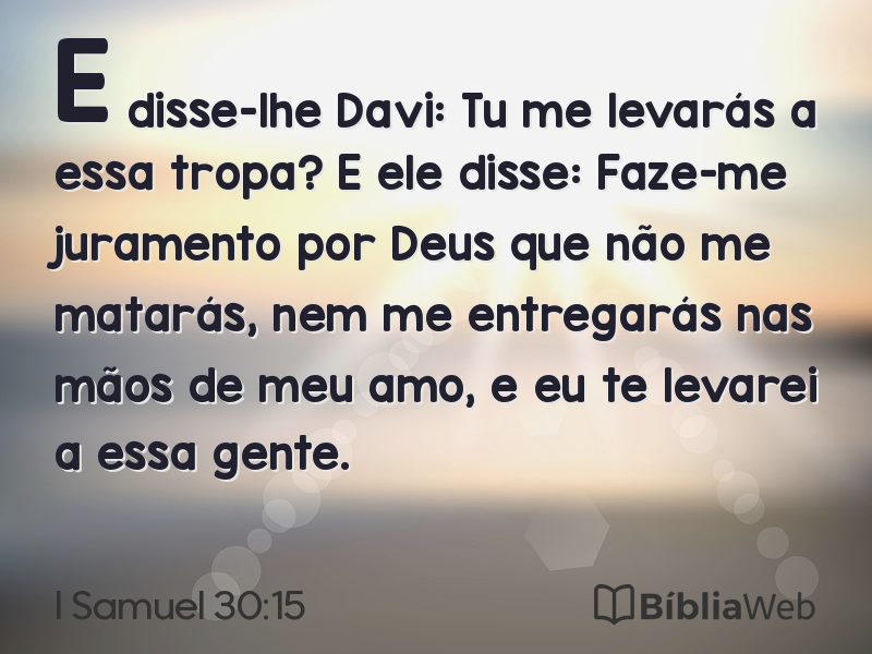 I Samuel 30:15 em imagem para compartilhar