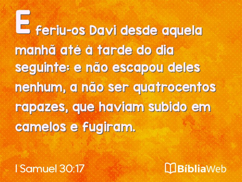 I Samuel 30:17 em imagem para compartilhar