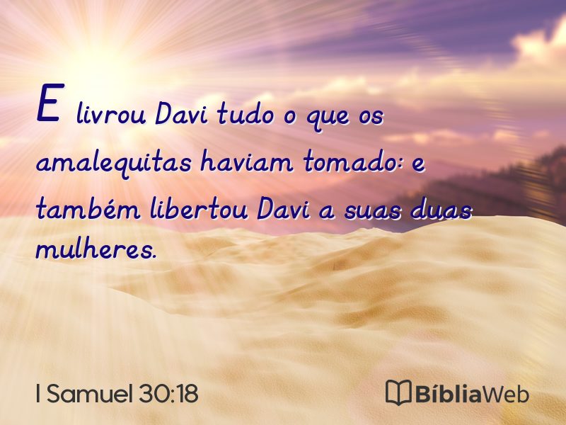 I Samuel 30:18 em imagem para compartilhar