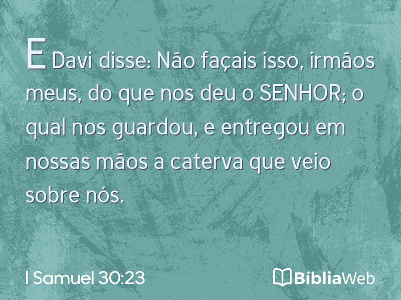 I Samuel 30:23 em imagem para compartilhar