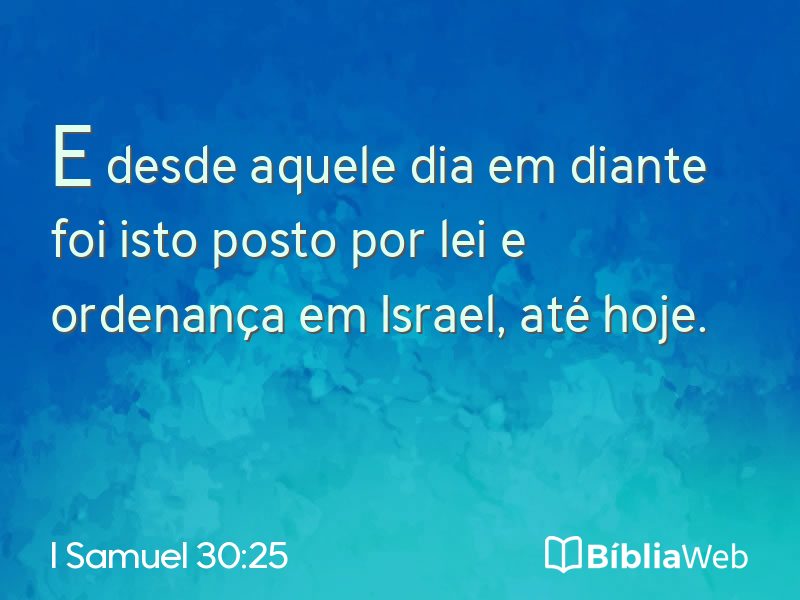 I Samuel 30:25 em imagem para compartilhar