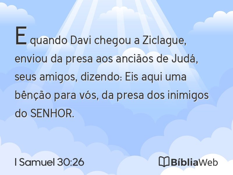 I Samuel 30:26 em imagem para compartilhar