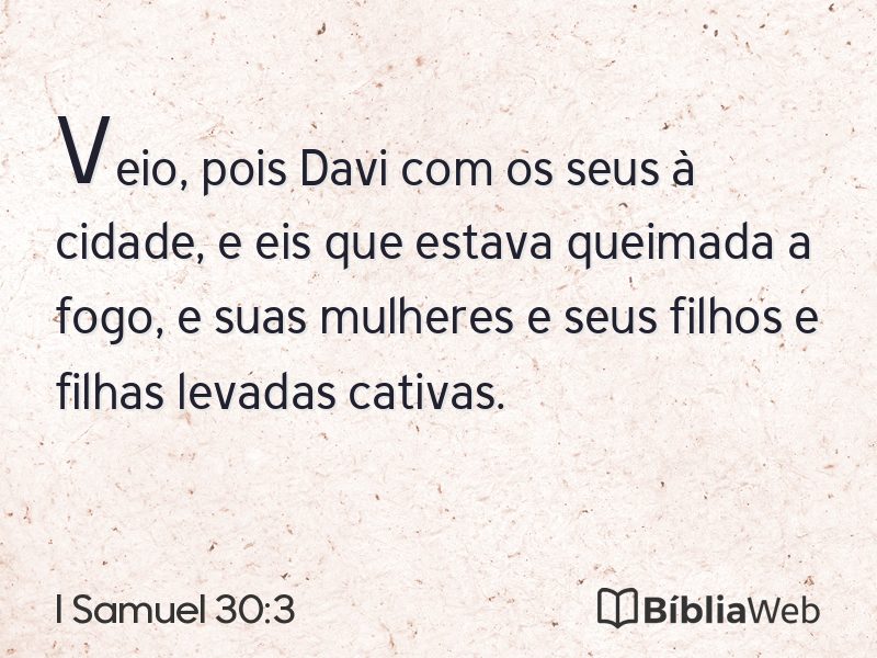 I Samuel 30:3 em imagem para compartilhar